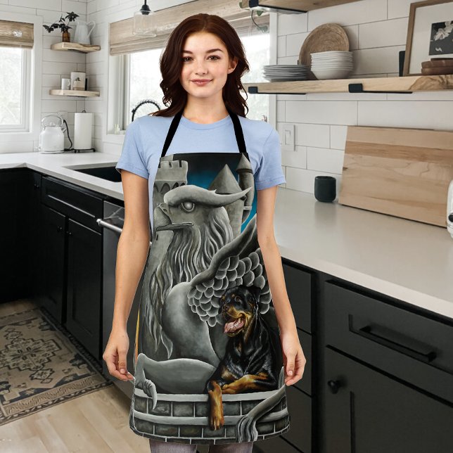 Rottweiler Dog Gargoyle Fantasy Apron (Creator Uploaded)