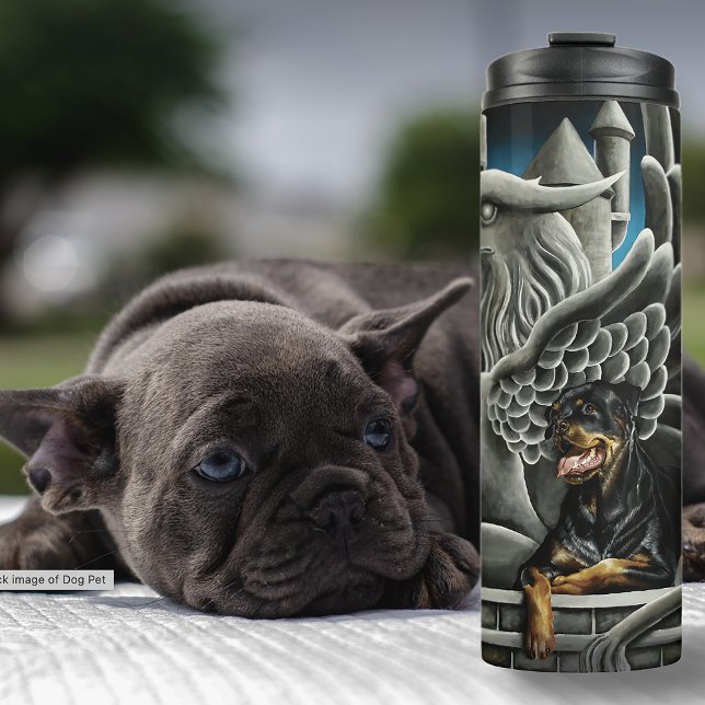 Rottweiler Dog Gargoyle Fantasy Thermal Tumbler (Creator Uploaded)