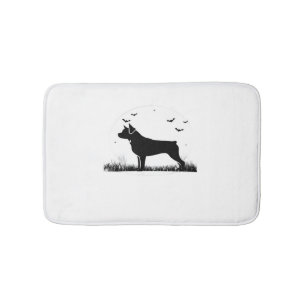Rottweiler Dog – Halloween Moon Silhouette Oversiz Bath Mat