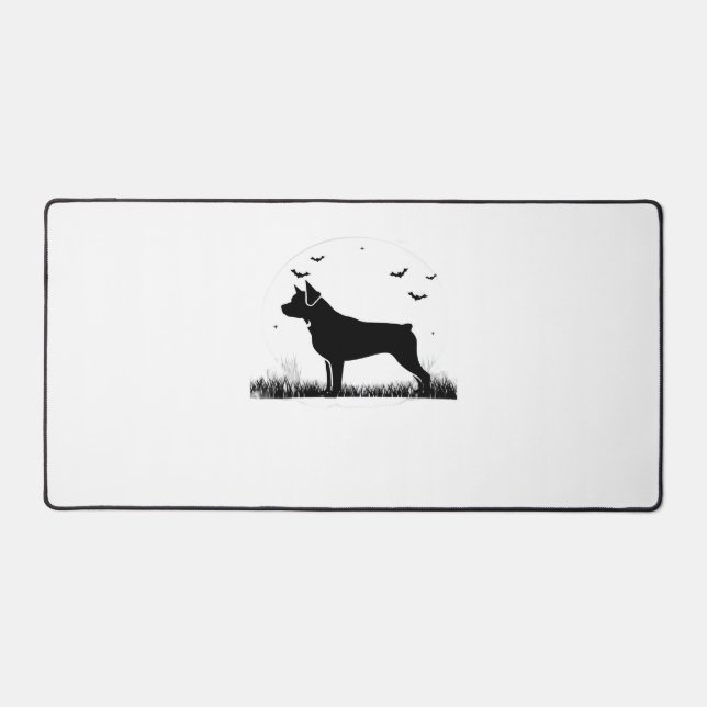 Rottweiler Dog – Halloween Moon Silhouette Oversiz Desk Mat (Front)