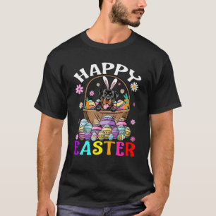 Rottweiler Dog Happy Easter Bunny Eggs Easter T-Shirt