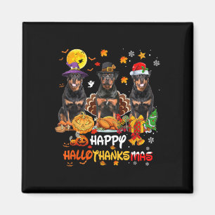 Rottweiler Dog Happy Halloween Thanksgiving Merry Magnet