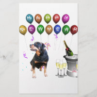 Rottweiler Dog Happy New Year