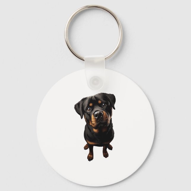 rottweiler dog key ring (Front)