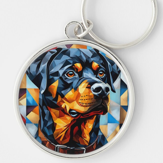 Rottweiler Dog Key Ring (Front)