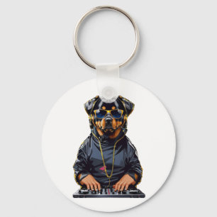 Rottweiler Dog Kimono Key Ring