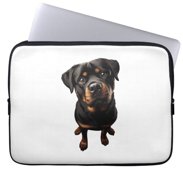 rottweiler dog laptop sleeve (Front)