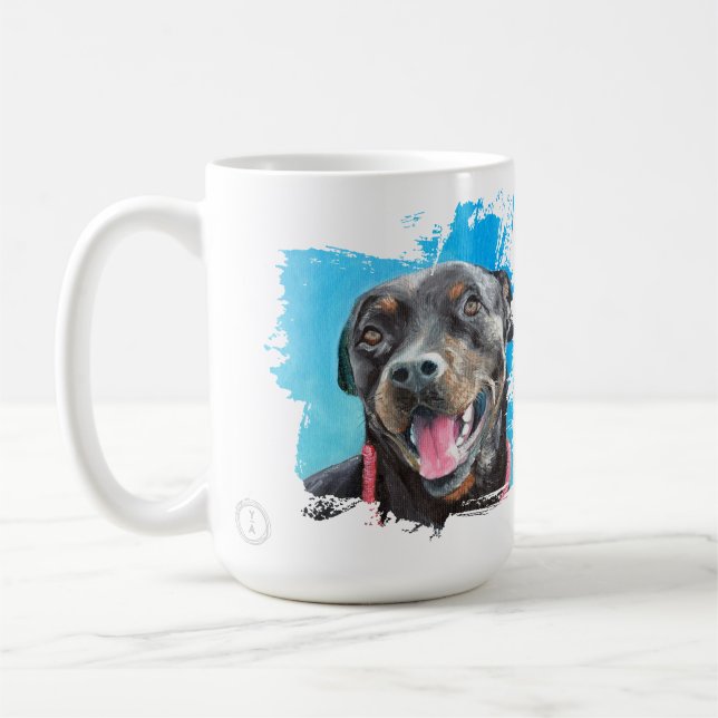 Rottweiler dog love mug  (Left)