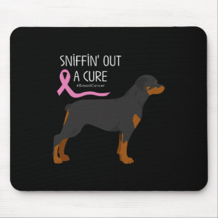 Rottweiler Dog Lover Breast Cancer Awareness Women Mouse Mat