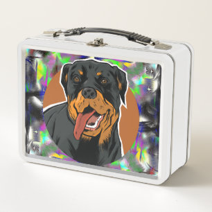 Rottweiler Dog Lover Design Metal Lunch Box