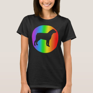 Rottweiler Dog Lover Rainbow Silhouette Rottie T-Shirt