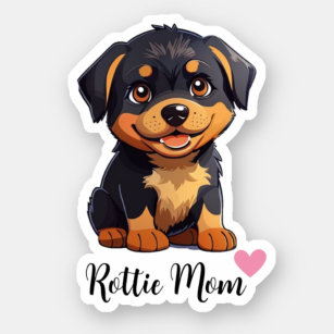 Rottweiler Dog MomCustom-Cut Vinyl Sticker