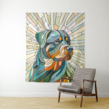 Rottweiler dog - mosaic art