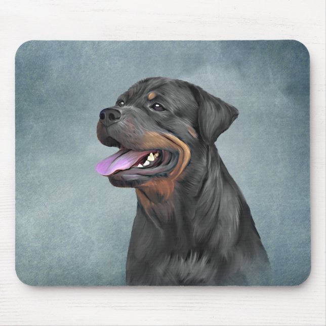Rottweiler dog mouse mat (Front)