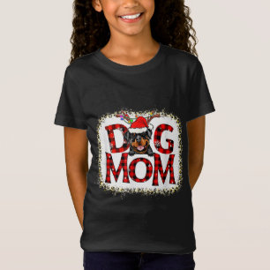 Rottweiler Dog Mum Buffalo Plaid Xmas Pajama Reind T-Shirt
