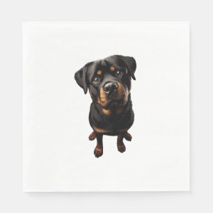rottweiler dog napkin