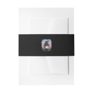 rottweiler dog on motorcycle tour japanese sakura invitation belly band