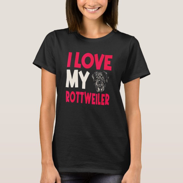 Rottweiler Dog Owner Breeders Fur Parent Pet T-Shirt (Front)