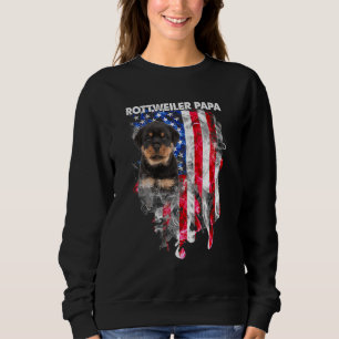 Rottweiler Dog Papa Usa Flag Happy Father's Day 4t Sweatshirt