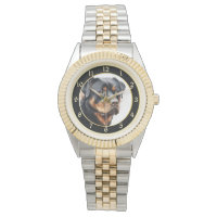 Rottweiler Dog Portrait Watch