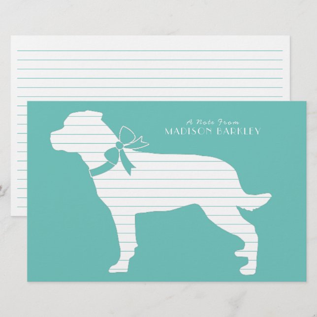 Rottweiler Dog Puppy Rottie Stationery (Front/Back)