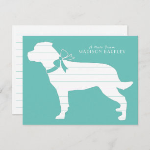Rottweiler Dog Puppy Rottie Thank You Card