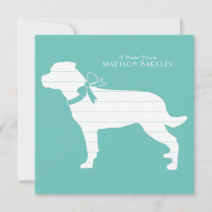 Rottweiler Dog Puppy Thank You Card