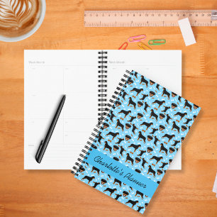Rottweiler Dog Rotties Blue Calendar Planner