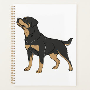Rottweiler Dog, Rottweiler Dog Standing Planner