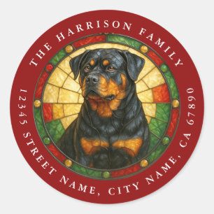 Rottweiler Dog Round Stickers