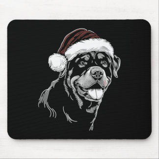 Rottweiler Dog Santa Hat Christmas Xmas Pajama  Mouse Mat