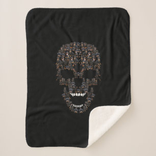 rottweiler dog skull halloween costume dog lovers sherpa blanket