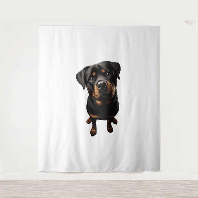 rottweiler dog tapestry (Front)