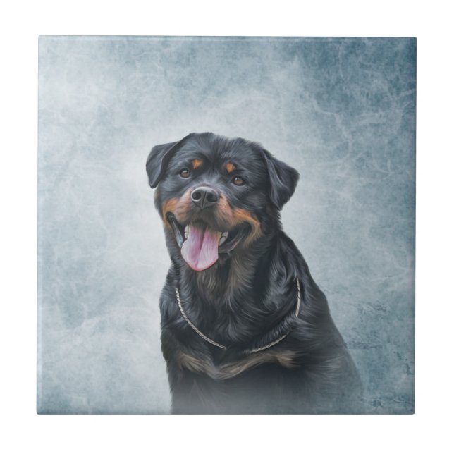 Rottweiler dog tile (Front)