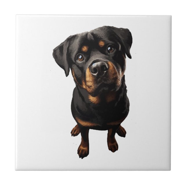 rottweiler dog tile (Front)