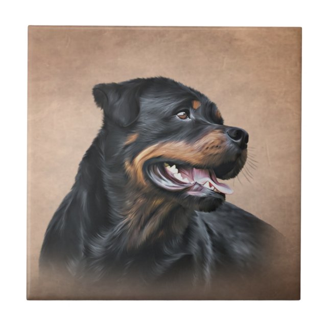 Rottweiler dog tile (Front)