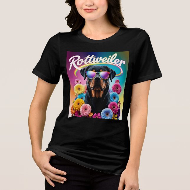 Rottweiler Dog Tri-Blend Shirt (Front)