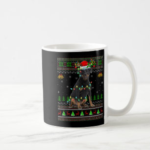 Rottweiler Dog Ugly Christmas Sweaters Holiday San Coffee Mug