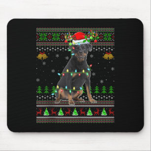 Rottweiler Dog Ugly Christmas Sweaters Holiday San Mouse Mat