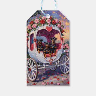 Rottweiler Dog Valentine's Day Gift Tags