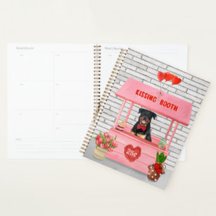 Rottweiler Dog Valentine's Day Kissing Booth Planner