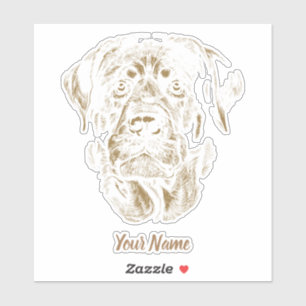 Rottweiler Dog Vintage Portrait Rottie Design