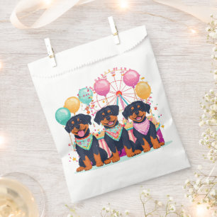 Rottweiler Dogs At A Carnival Favour Bags