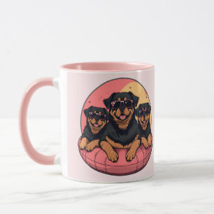 Rottweiler Dogs Summer Pool Floaties Mug