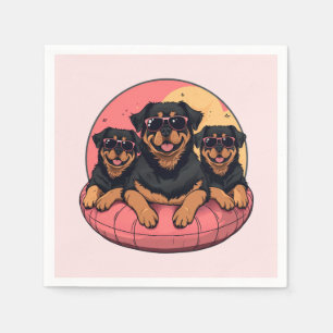 Rottweiler Dogs Summer Pool Floaties Napkin