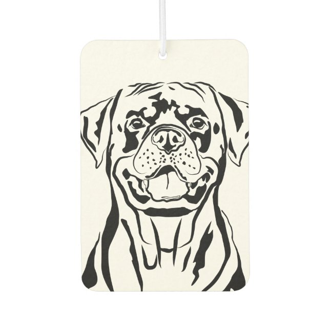 Rottweiler Drawing Car Air Freshener (Front)