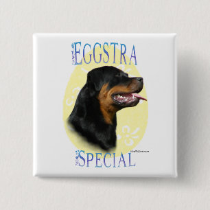 Rottweiler Eggstra Special 15 Cm Square Badge