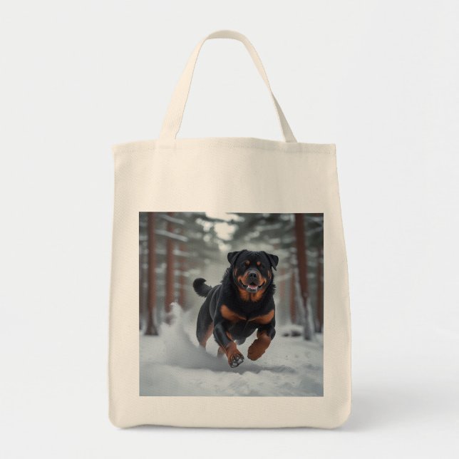 Rottweiler Elegant Grocery Tote Bag (Front)