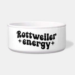Rottweiler Energy Ceramic Dog Bowl 
