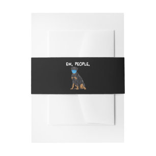 rottweiler ew people dog wearing face mask invitation belly band